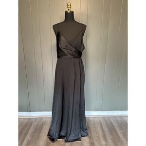 NWT‎ SHEIN Belle Black Maxi Slit Long Dress Formal L Large Cocktail
